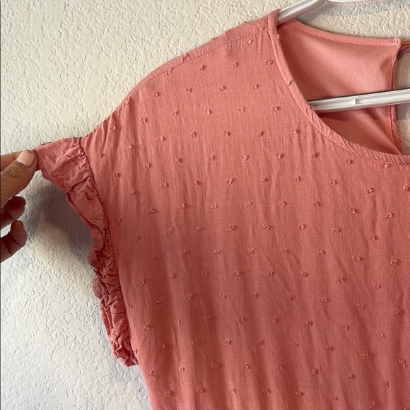 Emory Park pink tiered baby doll Dress with Ruffle Sleeves - Picture 3 of 5